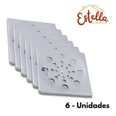 Ralo Tampa Grelha 10x10cm Abre e Fecha Quadrado – Aço Inox | Cozinha Banheiro Área Serviço