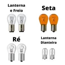 Lâmpadas Lanterna Traseira Ford Ka Fiesta 1996 1997 Até 2010