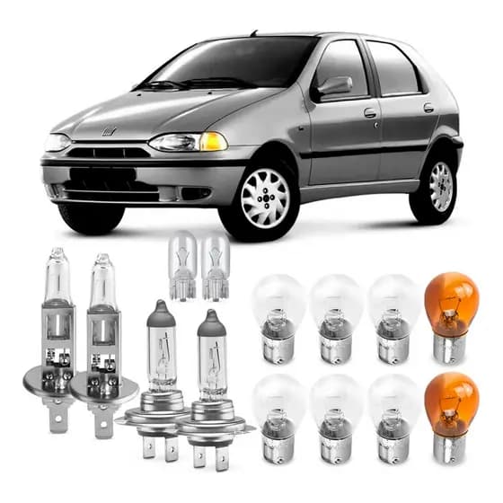 Kit Lampada Farol Lanterna Palio 1996 97 98 99 00 Comum Jogo