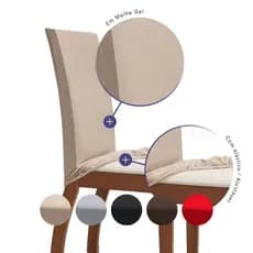 6 Capas para Cadeira em Malha Gel 100% Poliéster com Elástico - Encosto até 45cm X 60cm - Assento até 45cm X 55cm X 15cm