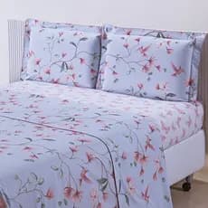 Lençol Jogo De Cama Premier Casal Padrão 4 Peças Estampado Prático Fácil de Lavar e Secar Uso Diário