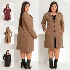 Sobretudo Feminino Longo de Inverno com Botões - Estilo Elegante para Looks de Frio