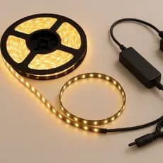 Fita 250 cm 120 leds quentes com fita led e fonte plug macho para PENTEADEIRA COM ESPELHO luxo