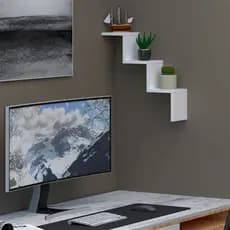 Prateleira MDF para Livro Quarto Nicho Decorativo em W Escritório