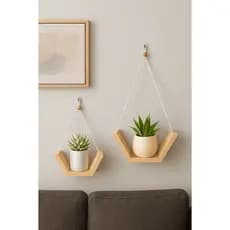 Kit 2 Suporte Para Flores Suspenso Jardinagem Planta Área Externa Indicado Para Decoração