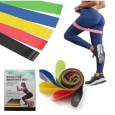 Kit 5 Mini Bands Faixas Elásticas Treino Glúteos Pernas Abdômen Academia Casa Fitness Premium Força.