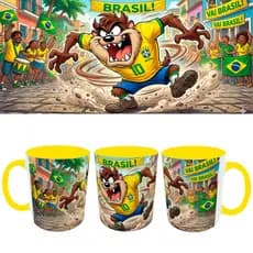 Caneca Time Brasil Personalizada 325ml com Nome Presente Torcedor