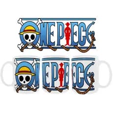 Caneca One Piece Luffy Personalizada Cerâmica Branca 325ml Presente Anime