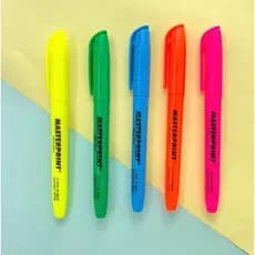 Kit 6 Canetas Marca Texto Tom Neon Masterprint - 6 Cores