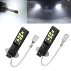 2Pcs H3 Farol Led H11 H8 H9 H10 H1 H7 H4 Lâmpadas De Nevoeiro Para Carro 9005 9006 DRL Automotivas Canbus 30W 12V 6000K