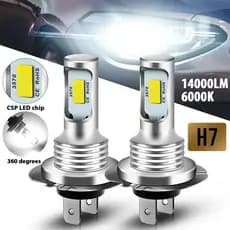 2Pcs Lâmpadas de Nevoeiro LED H7 Super Brilhantes CSP Kit de Farol LED DRL Luz Alta Baixa 6000K 3000K 12000K 12V 24V