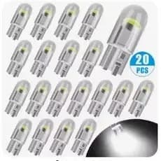 20pcs T10 LED COB 6000K Luz Branca para Interior de Carro Lâmpada de Cúpula Mapa Bulbo 168 194 Luz de Sinalização Luz de