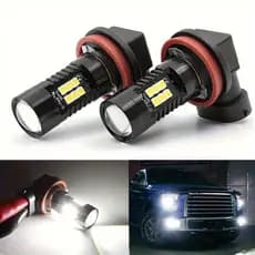 2pcs H11 H8 H9 LED Lâmpadas De Nevoeiro Lâmpada De Condução De Carro Automático 6000K DRL Super Branca