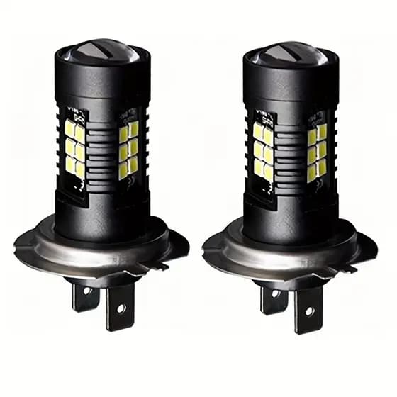 2/4 PCS H7 + H7 Lâmpadas LED Para Carro , 21 chips SMD3030 , driver De Luz De Neblina Branco ultra Brilhante 6000K , 12V