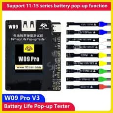 OSS W09 Pro V3 Vida Útil Da Bateria Testador Pop-up Para iPhone 11 12 13 14 15ProMax Saúde Reparação Redefinição Ciclo D