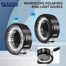 Mecânico LS5 LS6 Microscópio Ring Light Anel De Luz Polarizada 84 LED Lâmpada Ajustável Anti Brilho Elimina Ferramentas