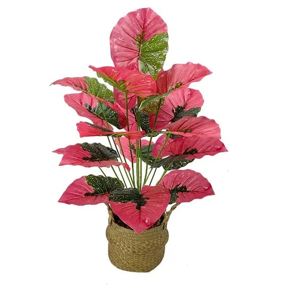 Folha Vermelha Flor Artificial Falso Plantas Artificiais Decoração Bonsai Casa Quarto Festa Casamento Escritório Piso