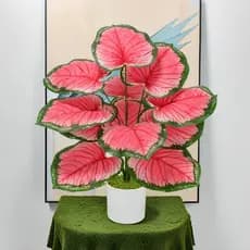 Halation Rosa Planta Falsa Bonsai Vasos De Plantas Artificiais Para Decoração De Quarto Interno E Externo Festa De Casam