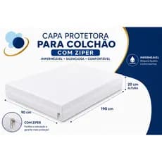 Capa Protetora para Colchão Jasmim com Zíper em L | Proteção, Higiene e Durabilidade