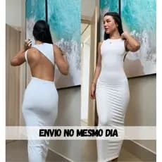 VESTIDO LONGO MAIRA ELEGANTE COSTA NUA CASAMENTO FESTA CONVIDADA MADRINHA FORMATURA