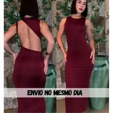 VESTIDO LONGO MAIRA ELEGANTE COSTA NUA CASAMENTO FESTA CONVIDADA MADRINHA FORMATURA