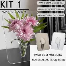 Vasos de acrílico, usados ​​para decoração de ambientes e como ornamentos de aparadores.