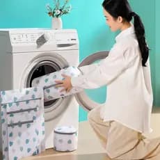 Kit 5 Sacos de Lavagem para Roupas | Tamanhos Variados, Malha Resistente, Antidesgaste para Máquina de Lavar