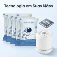 Saco de Armazenamento a Vácuo Astronauta | Economize Espaço no Guarda-Roupa