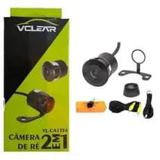 Câmera De Ré Borboleta Com Visão Noturna VCLEAR 420p ip67 145° 8 LEDS acessórios carro universal