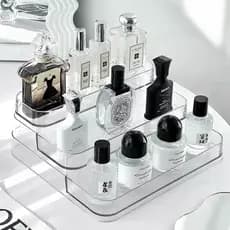 Organizador de Cosméticos e Perfumes com 3 Andares Transparente e Multiuso