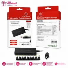 🔌 Carregador Universal Kapbom para notebook com 9 conectores, bivolt e proteção contra superaquecimento.