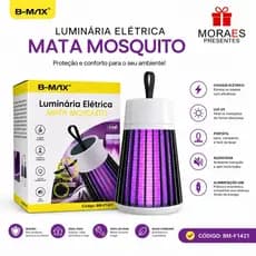 Luminária mata mosquito USB com luz UV, silenciosa, portátil, econômica e bivolt automático