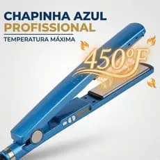 Chapinha Prancha Babyliss Profissional para Cabelo Nano Titanium 450ºF Azul Alisasamento Cachos