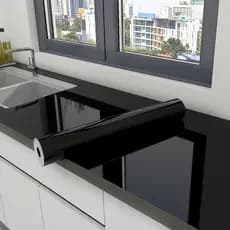 10 Metros Adesivo Preto Brilho / Fosco + Espatula Para Envelopamento de Móveis Paredes Personalizado Quarto Decoração