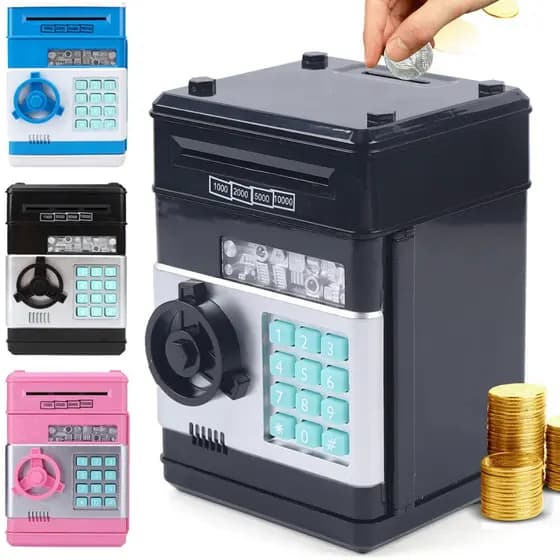 Mini Cofre Eletrônico Digital Lorben Senha 4 Dígitos Notas e Moedas