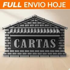 Caixa De Correio PVC Caixinha Muro Grade Portão Automático Suporte Porta Cadeado