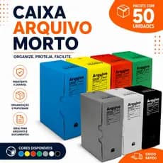 Arquivo Morto Plástico Polionda para Escritório C/ 50 unidades