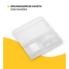 ORGANIZADOR DE GAVETA CRISTAL C/6 DIVISORIAS - DELLO