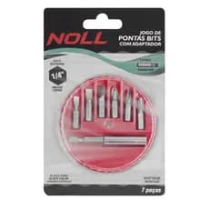 Jogo Pontas Bit C/adaptador Mag 7 Peças Ferramentas Noll