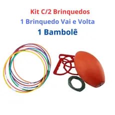 Kit C/2 Brinquedos Vai e Volta Infantil + Bambolês Infantil Criança novo Brinquedo Infantil
