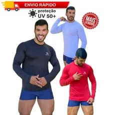 Kit 3 Camisa Proteção Solar Uv+50 Camiseta Segunda Pele (Promoção Premium Proteção Solar)