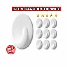 Kit 10 Ganchos Adesivo Plástico Parede Banheiro Cozinha Toalha