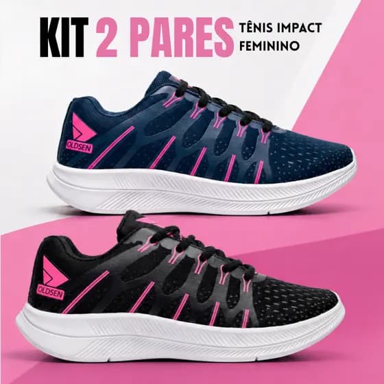 Kit 2 tênis feminino academia esportivo treino macio confortavel leve corrida treino casual
