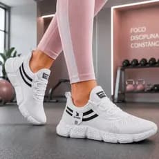 Tenis Feminino B-Max Esportivo Dia a Dia Caminhadas Casual Macio Leve Confortavel Corrida Treino