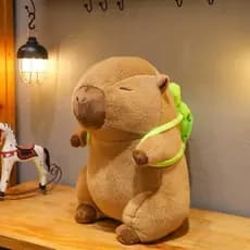 ​Pelúcia Capivara Com Mochila De Tartaruga  Fofa Macia Antialérgica Pronta Entrega