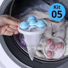 Coletor de Pelos e Fiapos Para Máquina de Lavar  Flutuante Roupa Reutilizável