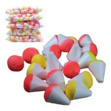 Boia Isopor Para Pesca  N° 00 ao 08 - Pacote Com 100 Unidades - Tamanhos Variados