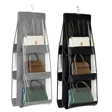 Kit 2 Organizador Multiuso Suporte De Bolsas Com Cabide Para Guarda Roupas