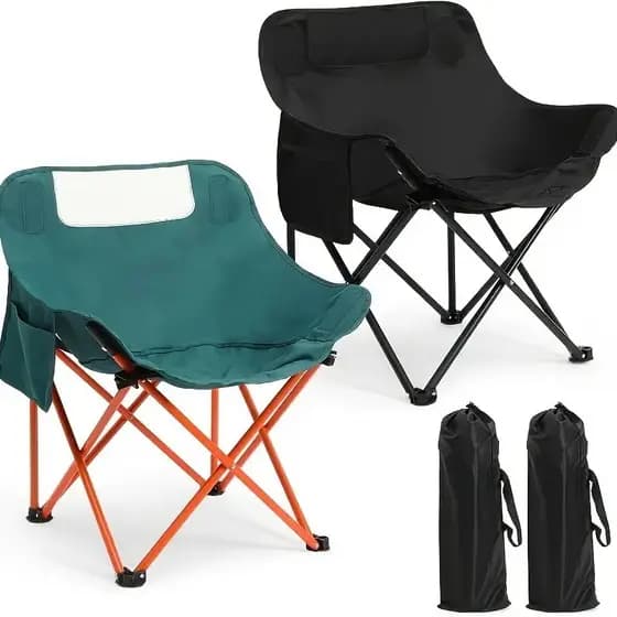 Cadeira De Camping Portátil Dobrável P/Camping Caça E Pesca