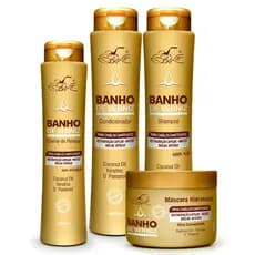 KIT Banho De Verniz BELKIT 3 Itens: Shampoo + Condic.  + Máscara.